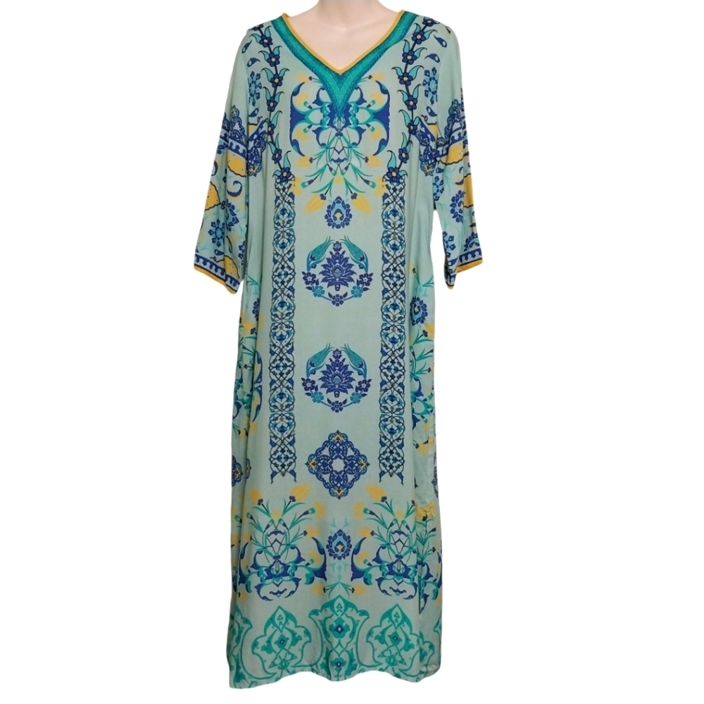 🔵BOGO FREE🔵 NWT Soft Surroundings Dress Aisha Maxi Lounge  Sz PM